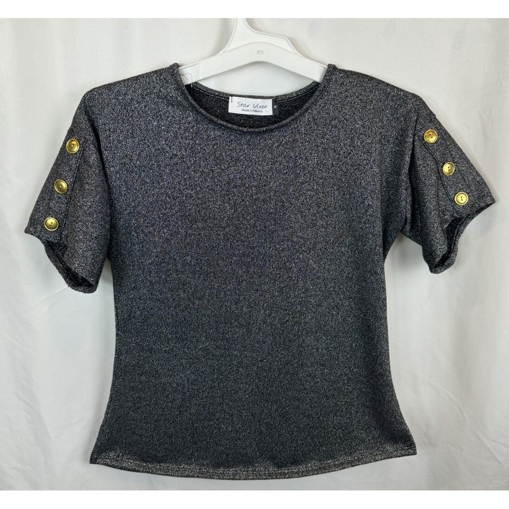 New! Star Vixen Women's Casual Metallic Blouse Size Medium